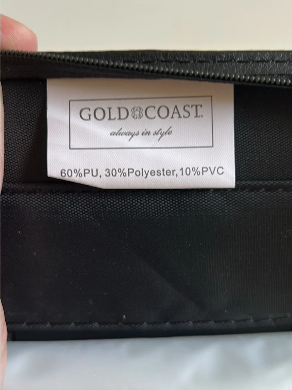 Gold Coast Black Card Holder with ID Window